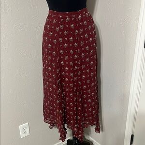 Paige NWT 100% oxblood maxi skirt